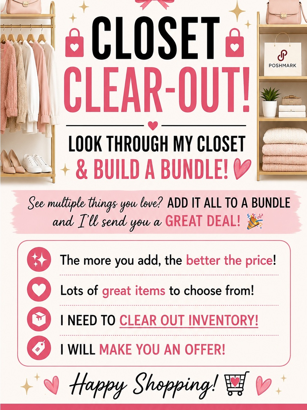 Closet Clear-Out Promotional Poster - Pink